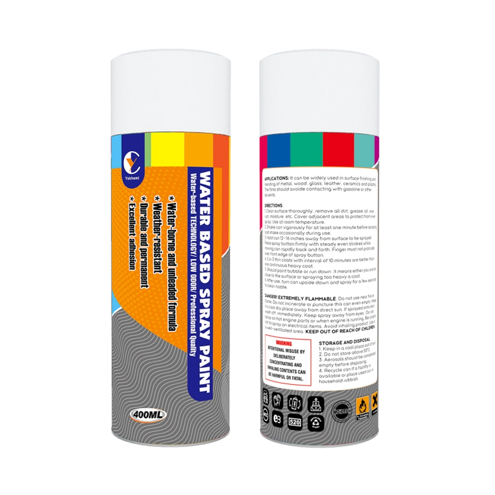 Customized Low Odor Non Toxic 400ml Water-Based Aerosol Paint