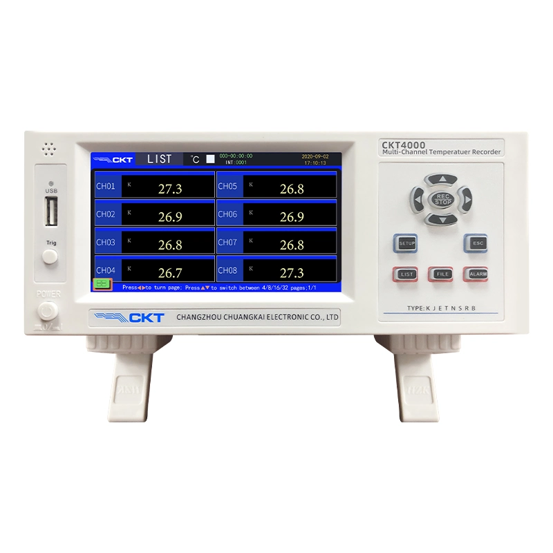 Ckt4000-16 Registrador de datos de temperatura Medidor de temperatura Registrador de datos de 16 canales.