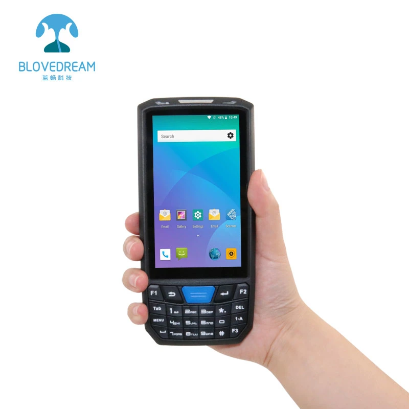 Blovedream T80 de 4,5 pouces de la borne du scanner de codes à barres d'Android ordinateur de poche PDA utilisés dans l'entrepôt de l'industrie de la logistique