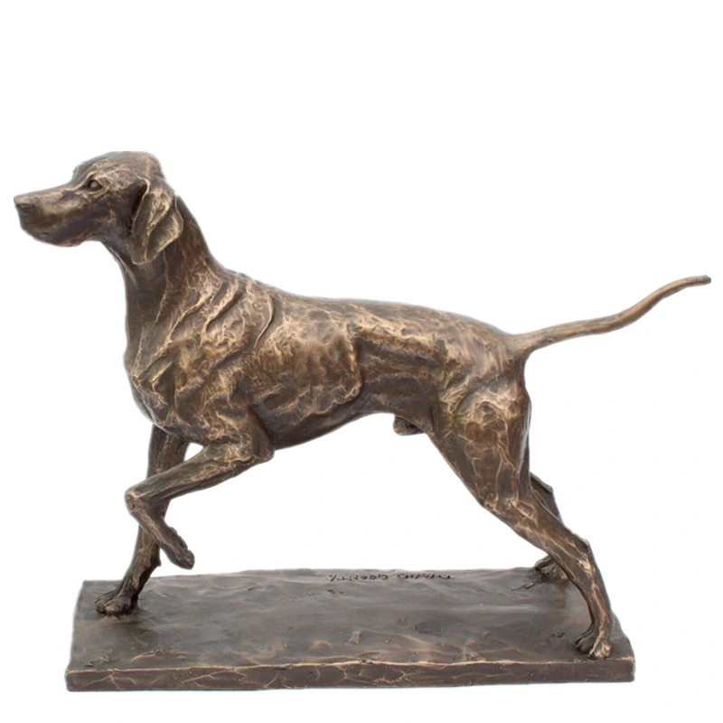 Animales perro de la estatua de bronce escultura metálica para la decoración Gaeden