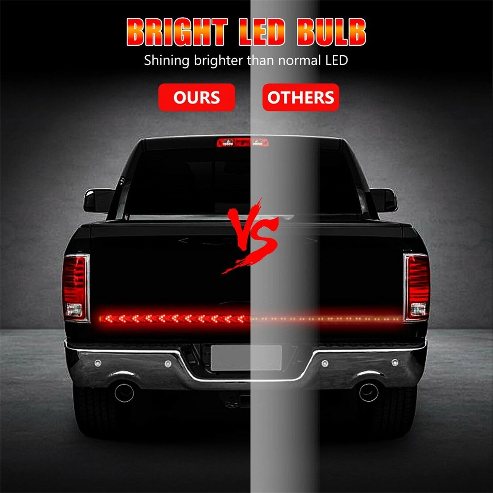 Car Truck LED Flexible Arrow Tailgate Light Strip Bar Reverse Turn Running Signal Warning Lamp Park Rear Tail for Pickup Van SUV