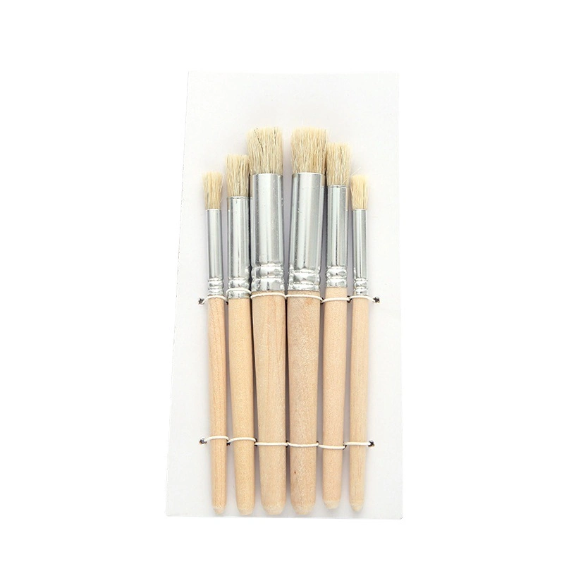 6PCS Art Set Paint Tools Nylon Bristle Brush Painting Artist Brush