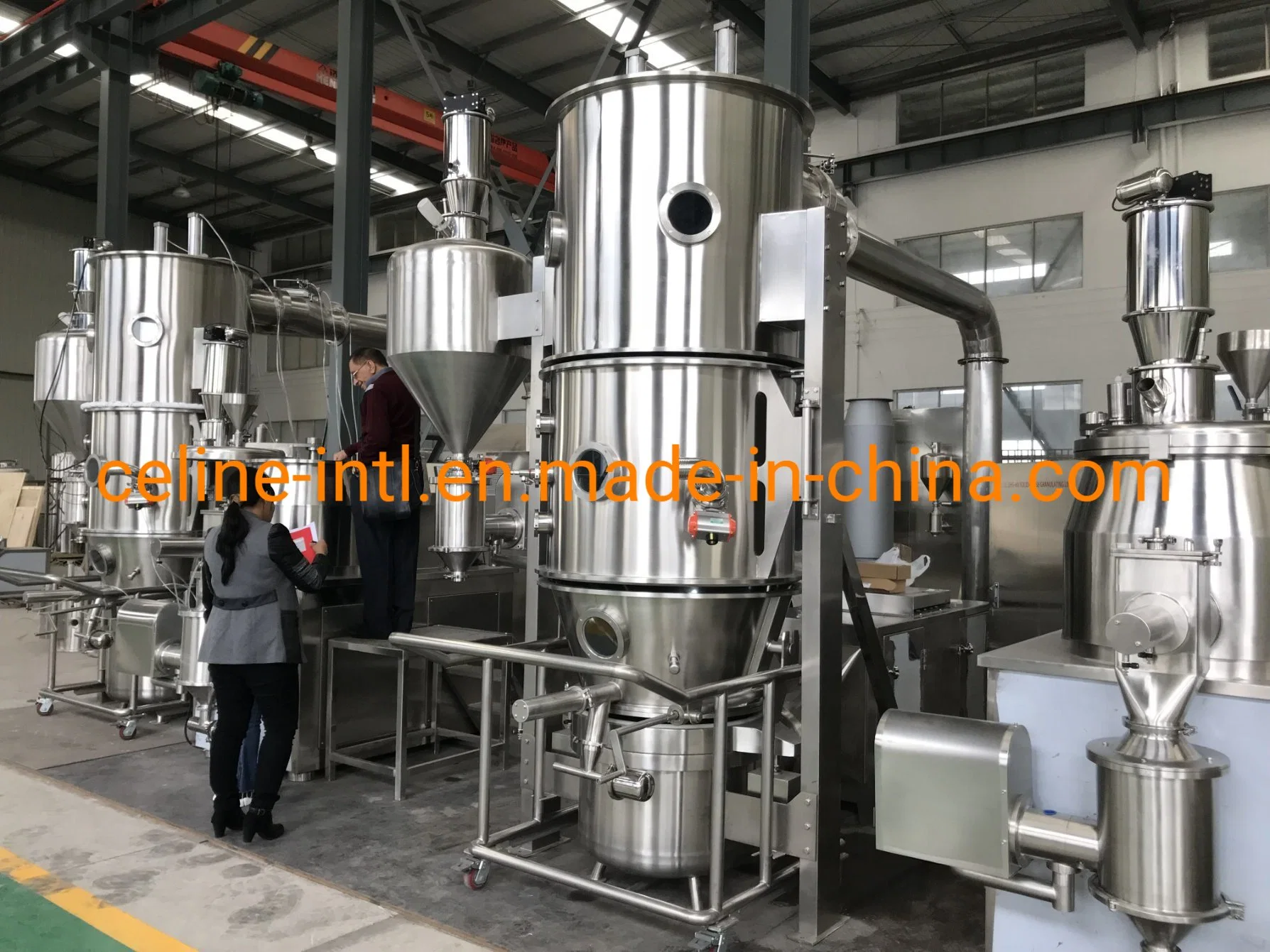 Fg Series Pharmaceutical Chemical Industry Automatic Medicine Powder Vertical Fluid Fluidized Bed Dryer Drying Machine for Wet Powder