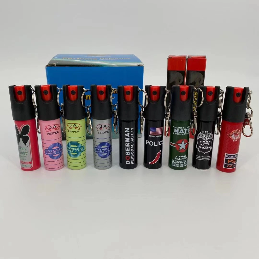 Mini portátil personalizada 20ml Spray de pimienta en stock