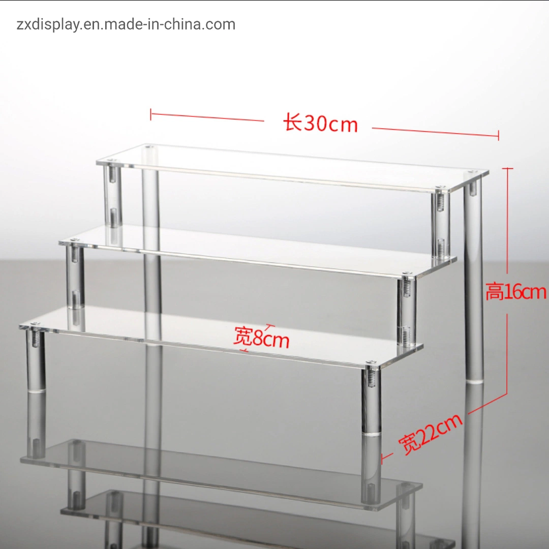 Large Capacity 3 Layers Acrylic Figure Set Display Rack Cup Cake Stand