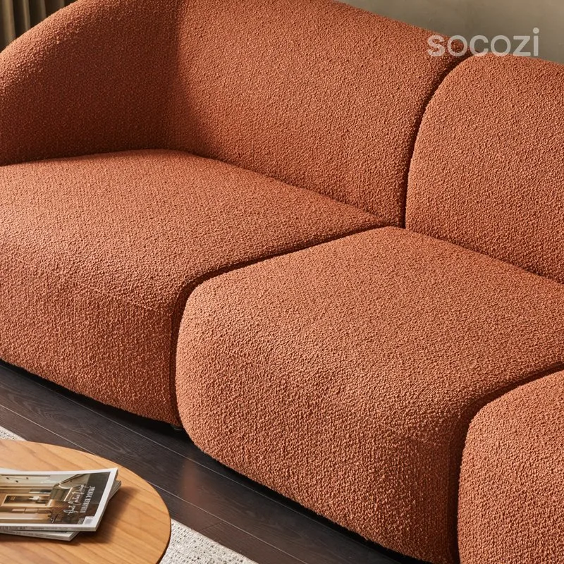 Modernes Wohndesign Wohnzimmer-Set Leinen Samt Stoff Couch Möbel Sofa