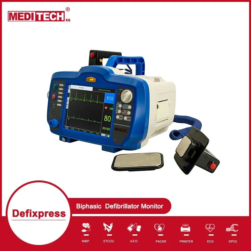 CE-Zulassung China Defibrillator-Monitor mit EKG &amp; AED, tragbar &amp;Drucker&amp;Defibrillator &amp;Monitor