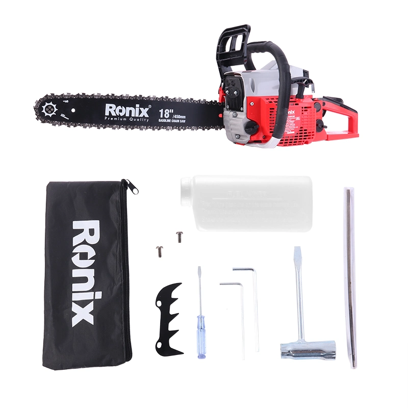 Ronix Mini Chainsaw 52cc 1.9kw 450mm Powerful Petrol Wood Cutting Machine Gasoline Chain Saw