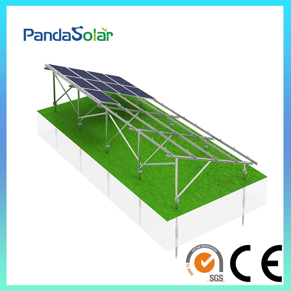 Precio de fábrica Zn al mg Soporte solar de acero recubierto Sistema de estructura