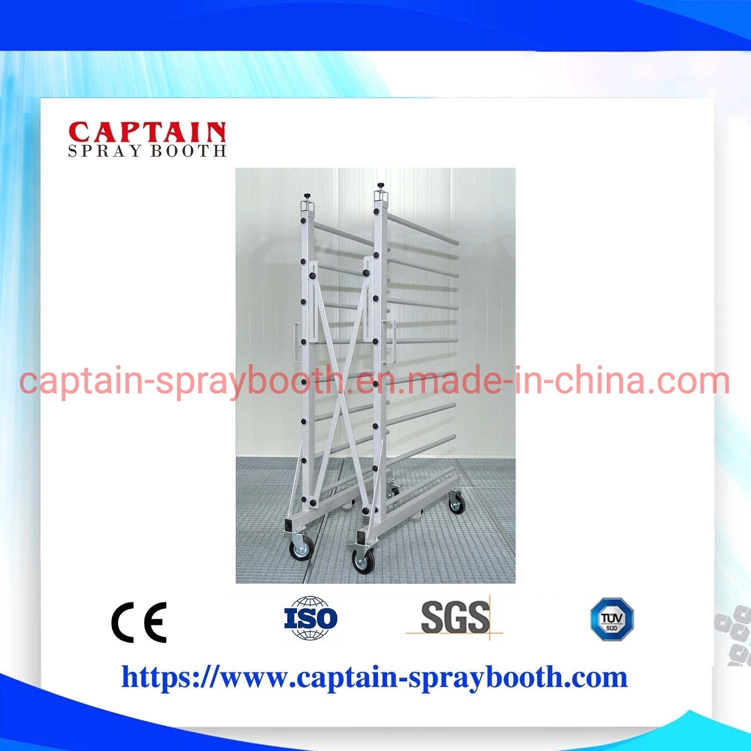 Furniture Industrial Pain Booth Drying Rack Industrial Drying Trolley Drying Rack Drying Station