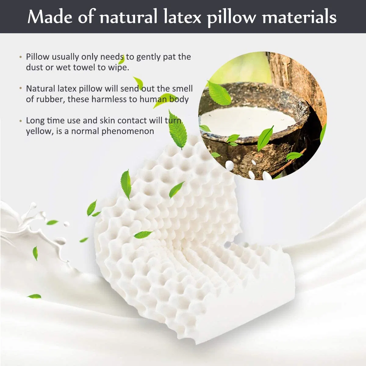 Latex Foam Bed Pillow for Sleeping: Firm Bedding Pillows - Soft Bedroom Pillow for Side Sleepers