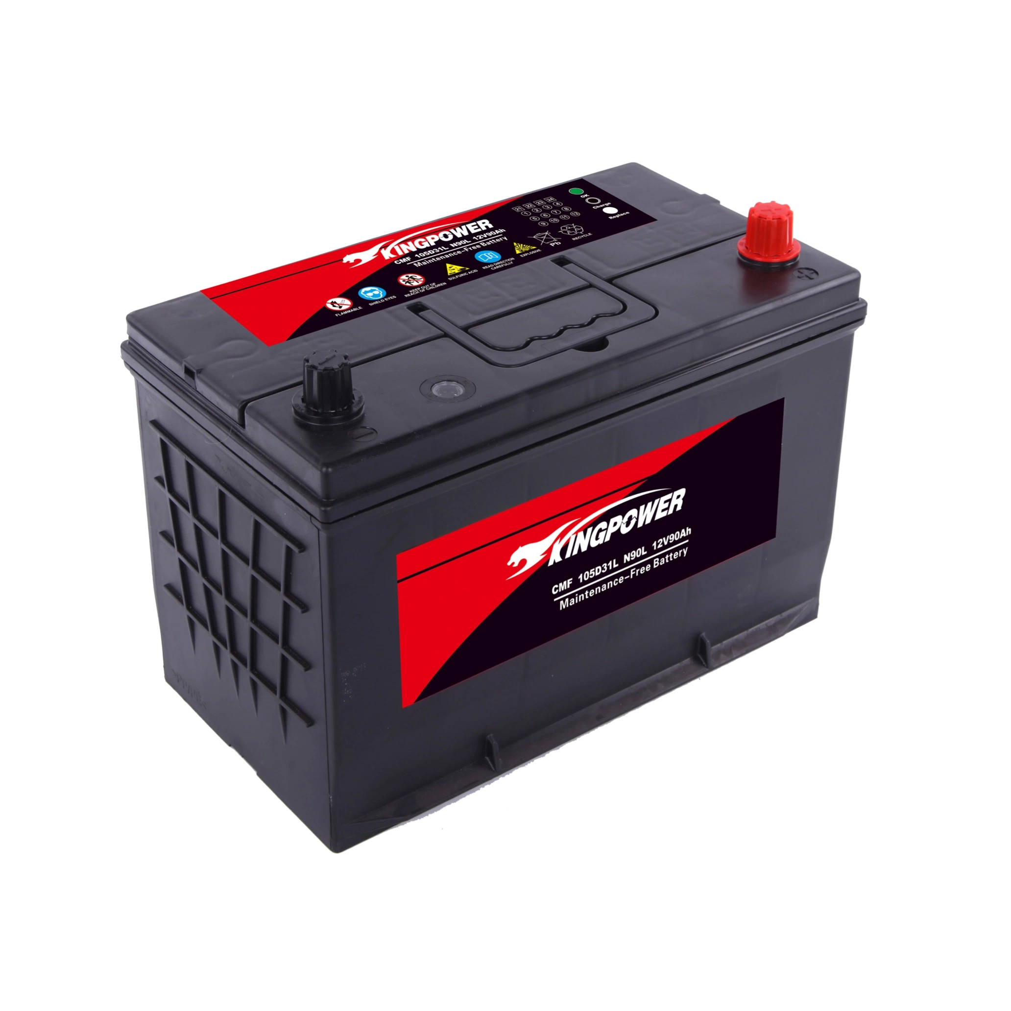 Free Starting Car Battery Cmf 105D31L 12V 90ah King Power Lead Acid From Factory