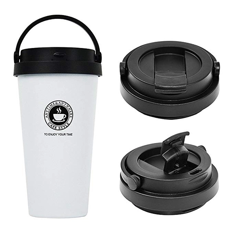 Tasse à café Creative 304 500 ml, double paroi en acier inoxydable, sous vide Tasse à thé isotherme avec couvercle et grand col