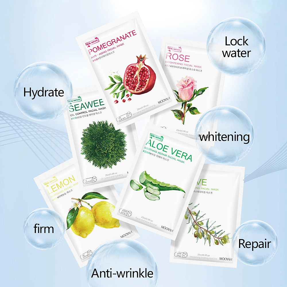 OEM Skin Care Fruit Mask Lemon Seaweed Essence Mask Anti-Dry and Cracked Moisturizing Skin Care