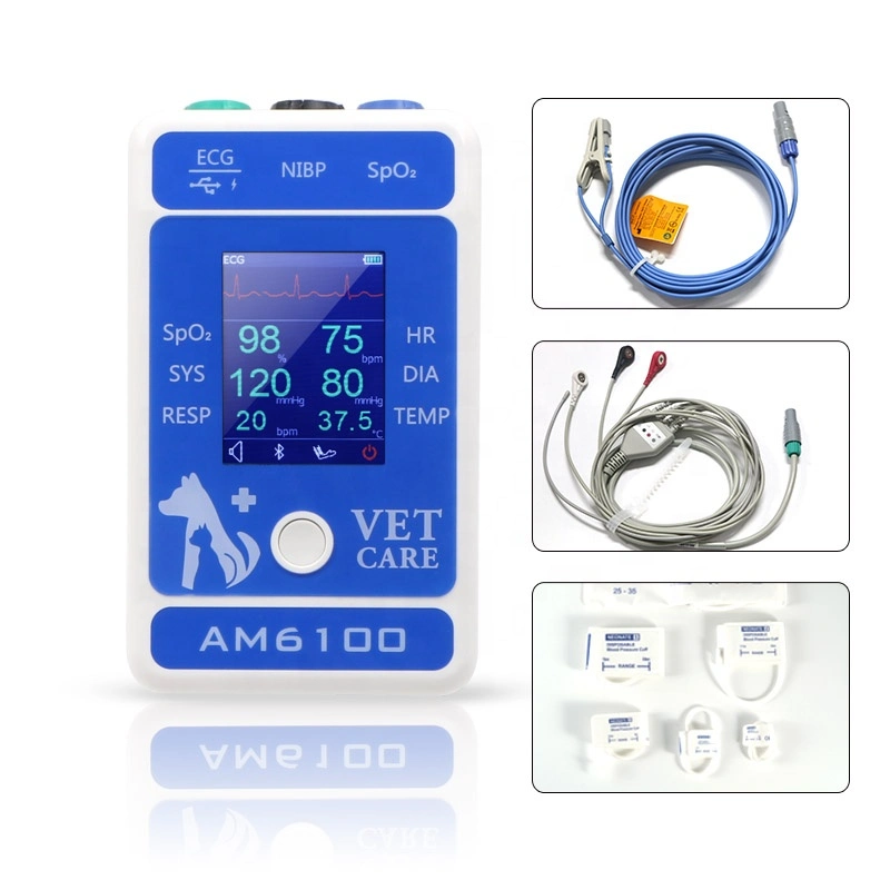 SpO2 Pulse Rate Monitor Lithium Battery Portable Veterinary Vital Signs Monitor