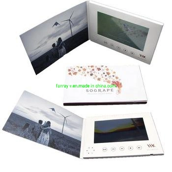 Popular 7inch LCD Video Greeting Card for Celebrating Party