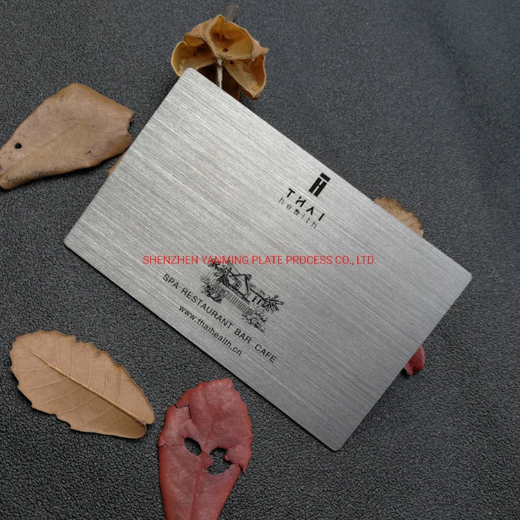 Custom Sliver Brushed Stainless Steel Metal Business Card