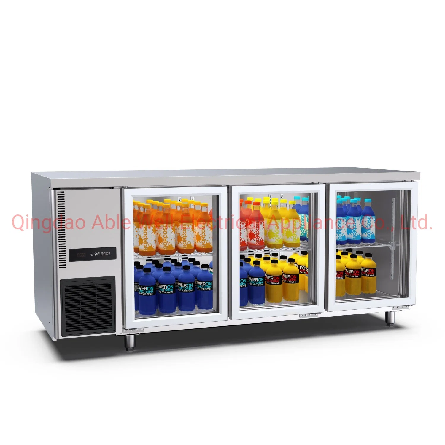 Gewerbliche Glastür Kühlschrank Showcase Arbeitsplatte Display Cooler Cola Kühlschrank Für kaltes Getränk