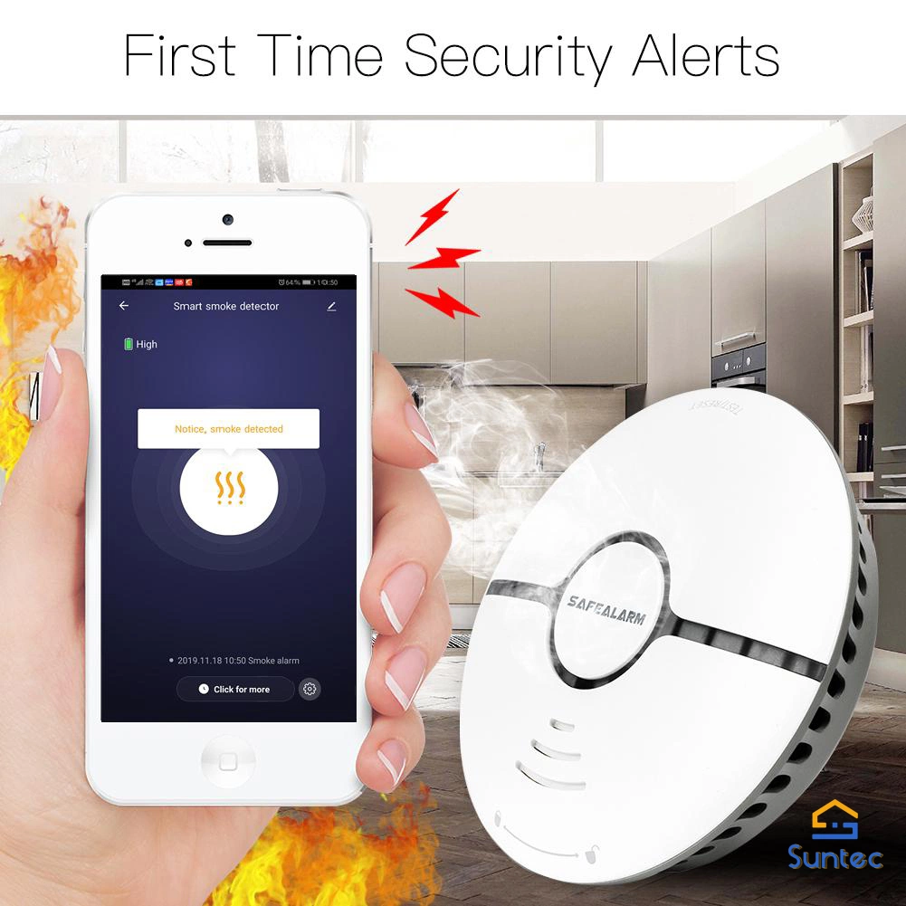 Top Quality WiFi Fire Prevention Smoke Detector Safety Kit Fire Alarm Sensor