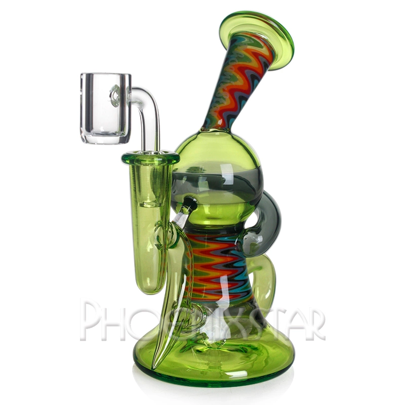 High Borosilicate Glass Phoenix Star 6 Inches American Northstar Glass Rod Recycler DAB Oil Rigs Wig Wag Pyrex Glass Smoking Water Pipes Wholesale/Supplier