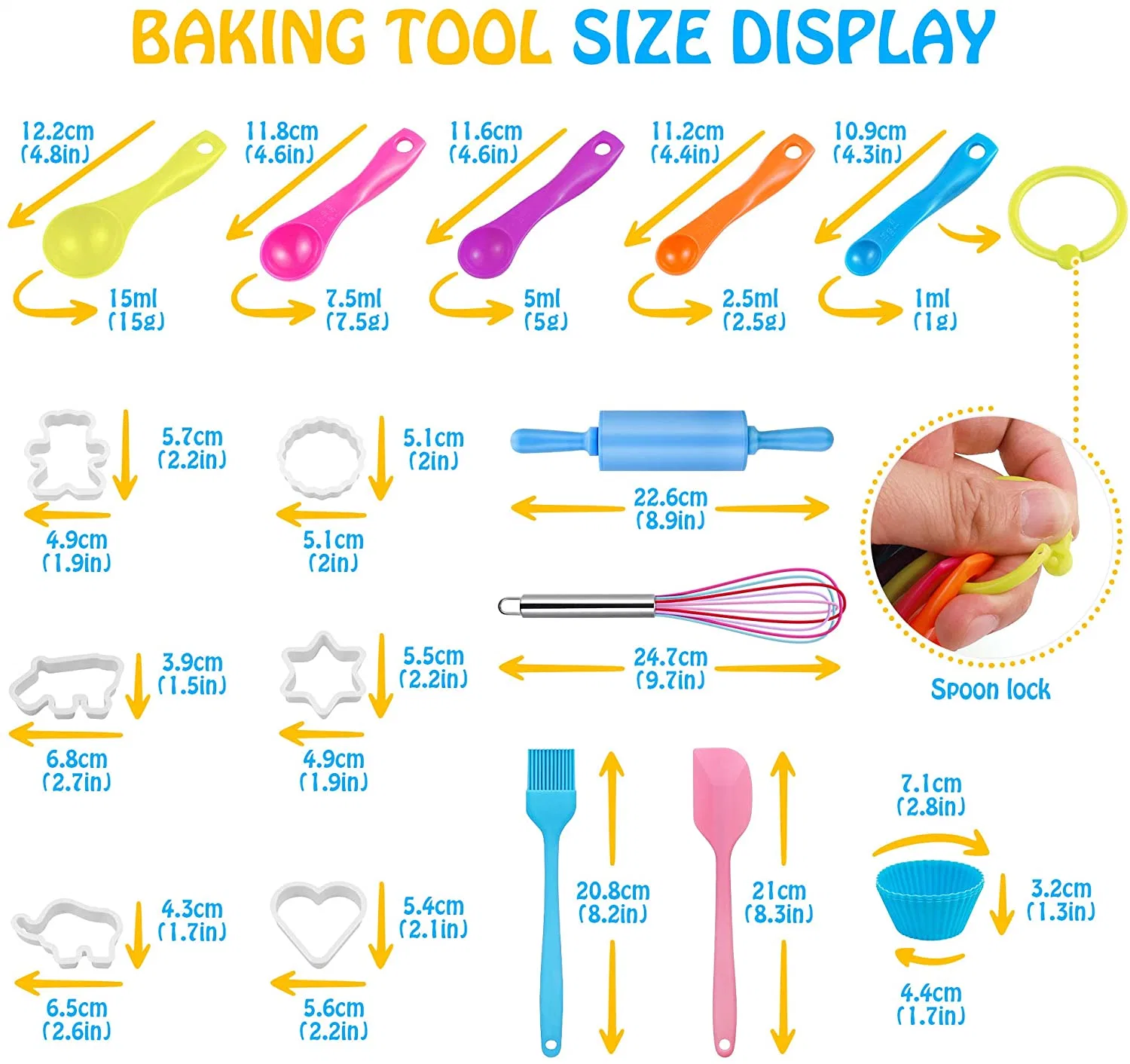 30 PCS Set Cooking Set Includes Kids Apron Chef Hat Oven Mitt and Baking Tools