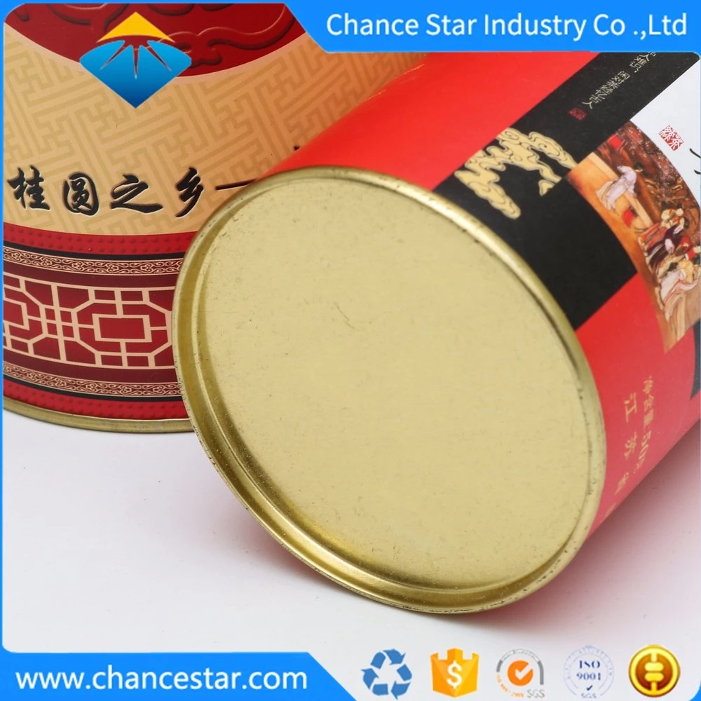 Custom Foil Lined Paper Tube Cans with Tin Lid for Food