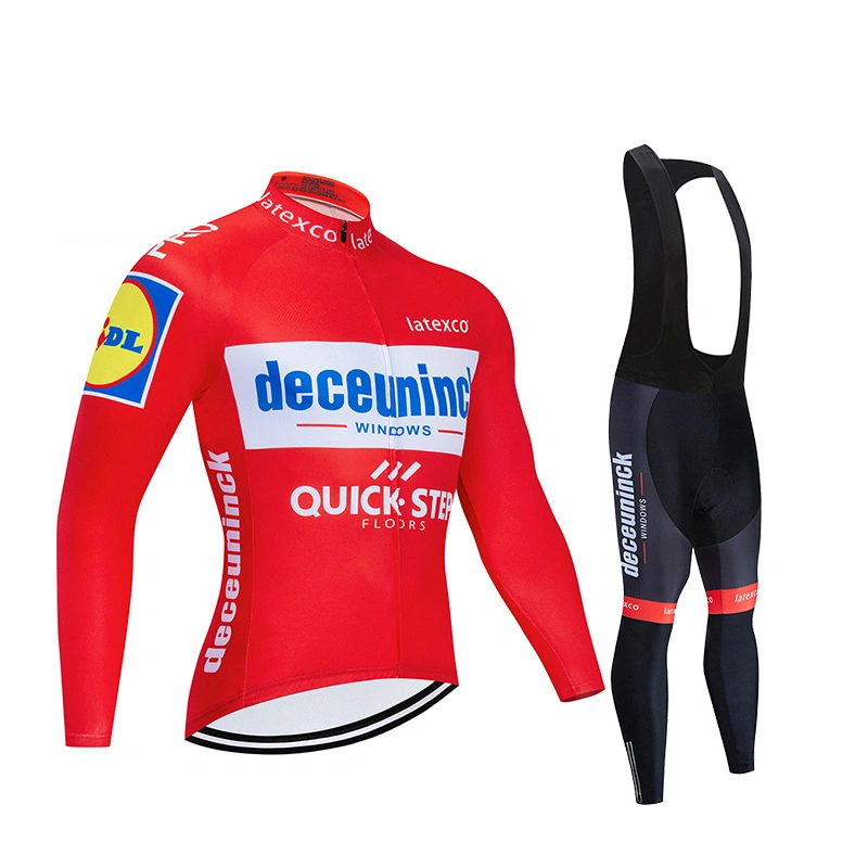 Winter Fleece Radfahren Bekleidung Dropshipping Conjunto Ciclista Hombre Largo Custom Fahrradbekleidung