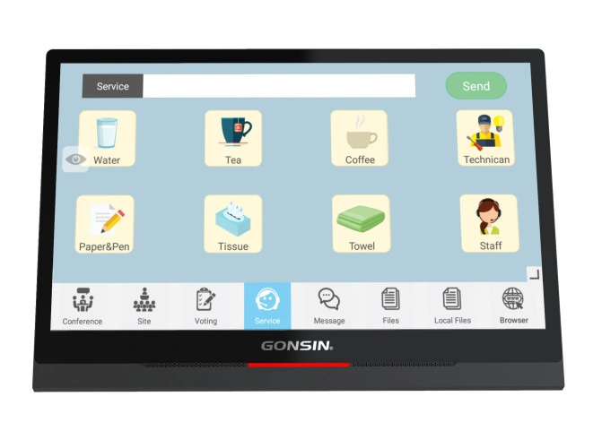 Smart All in One Touch Screen Paperless System with Microphones