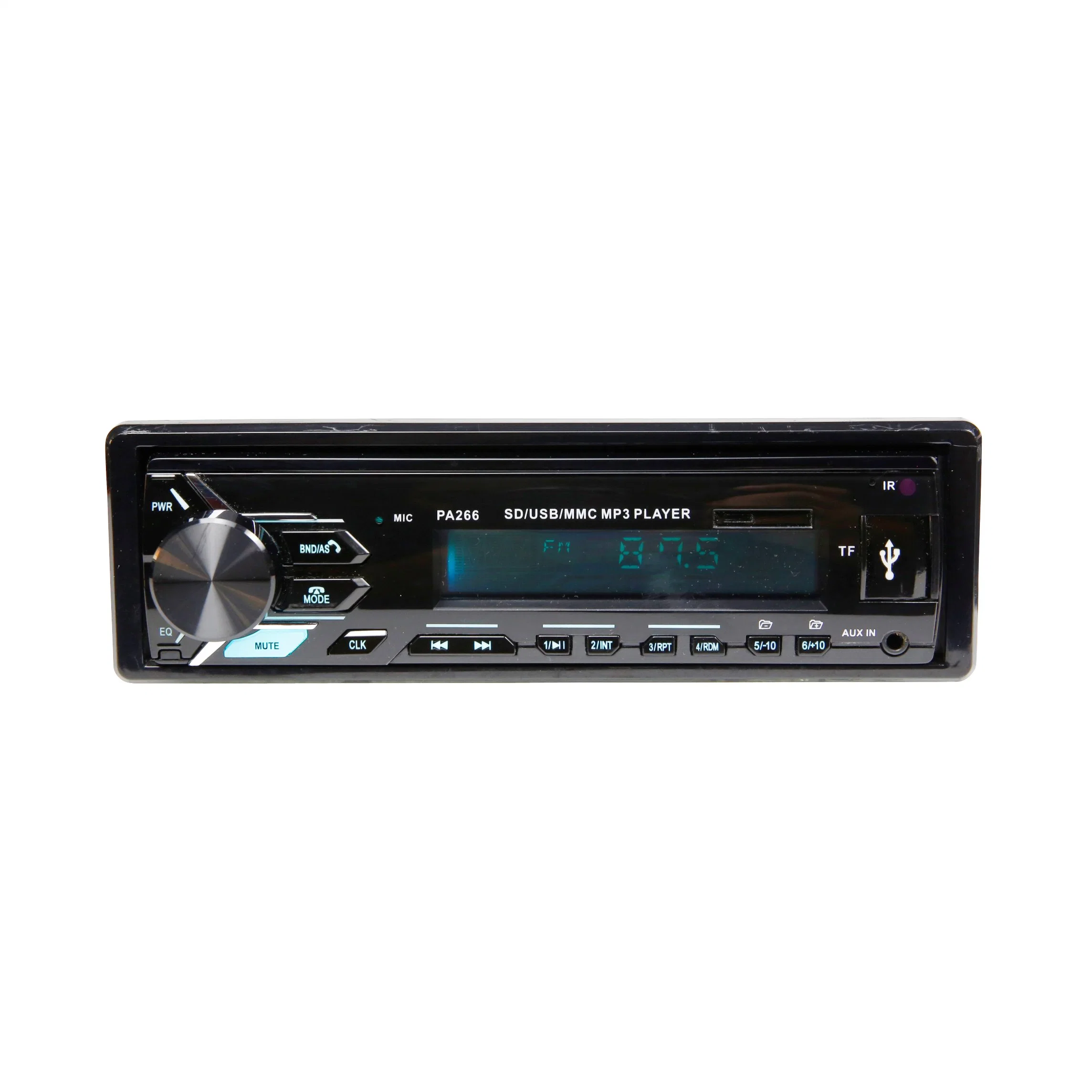 1 DIN Car FM multimídia Bluetooth MP3 Audio Player de Rádio