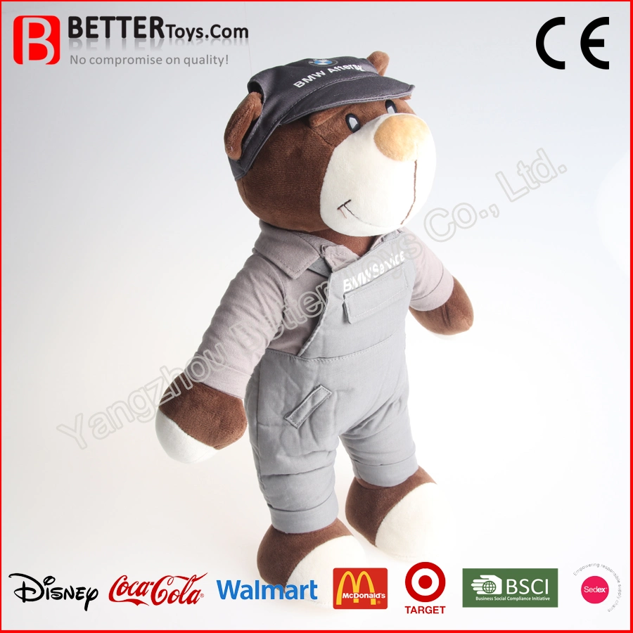 Direct Factory New Design Soft Cute Plush Stuffed 4s Store Locomotive Dress Teddy Bear Toy