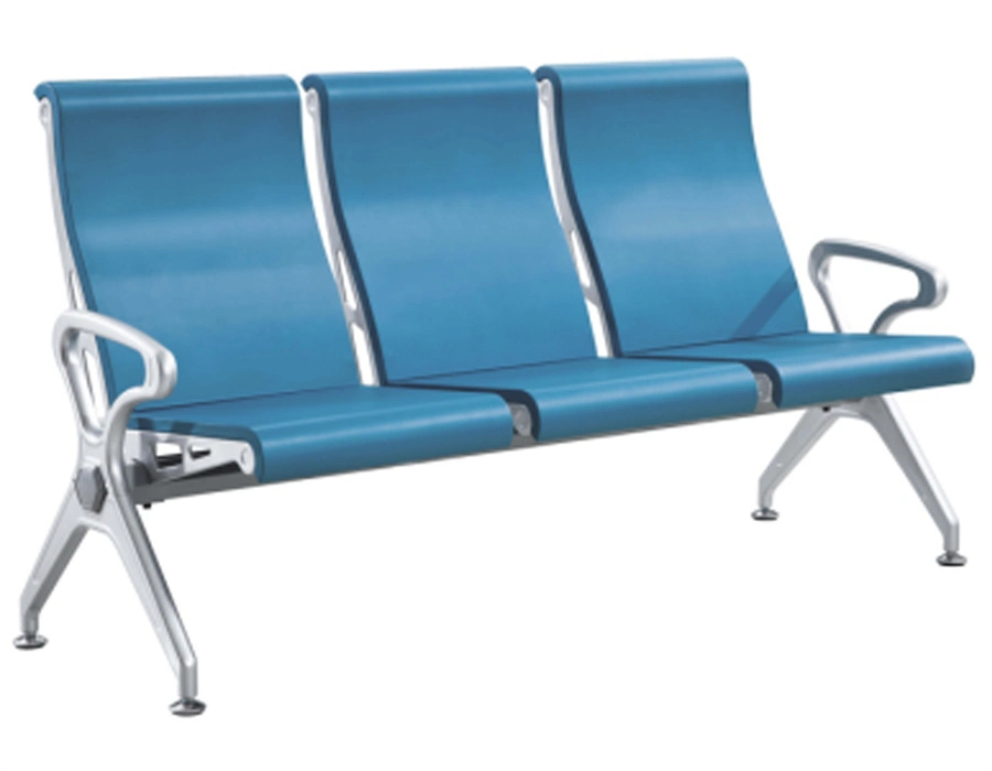 Modern Metal 3 Seats Public Reception Hospital Airport Waiting Bench Chair