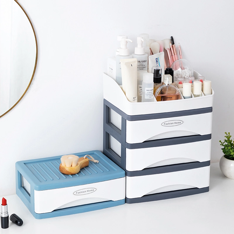 Household Sundries Organizers Makeup Organizer with Drawers Desktop Cosmetic Storage Drawer Box