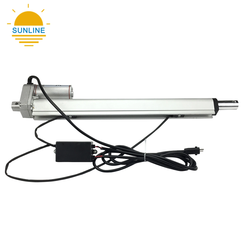 SLA01-X 12V/24V curso ajustável do atuador linear de Alimentação de Controle Remoto sem fio e cabo de alimentação pode ser instalado