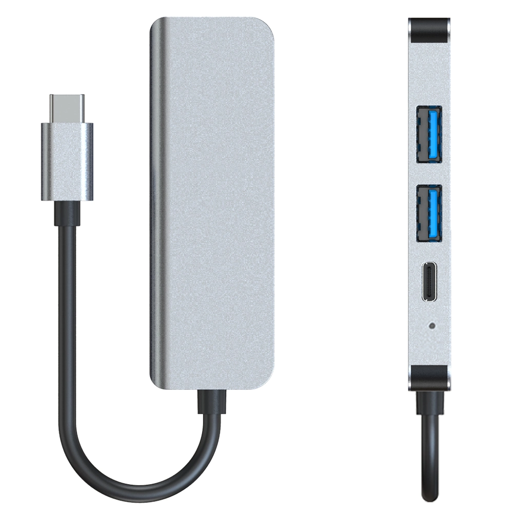 4-Zoll-Hub 1 Typ-C mit HDMI-Ladefunktion USB3,0