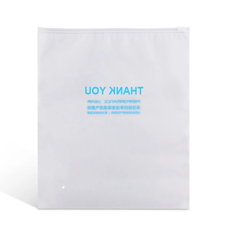 Garment Tshir Apparel Black Clothing Plastic Frosted Zipper Packaging Bag