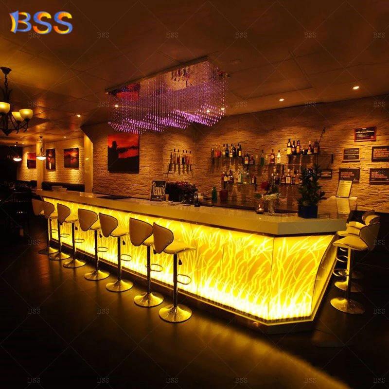 Bar Countertop Custom LED Quarz Solid Oberfläche beleuchtet Bar Countertop