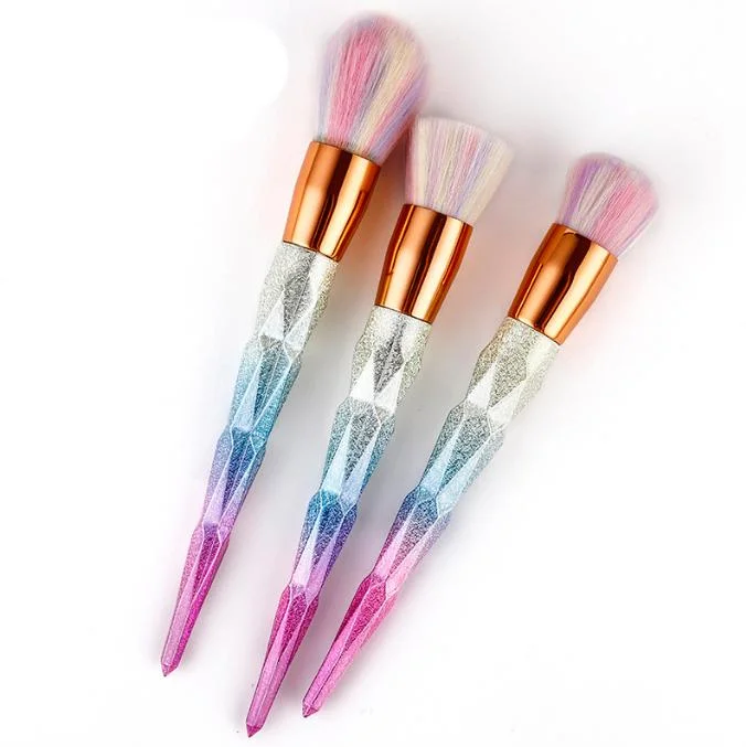 New Arrival 5PCS Makeup Brush Set with Colorful Synthetic Hair Cosmetic Brushes