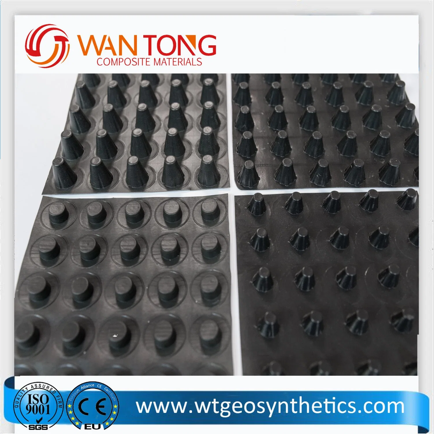 10mm PVC HDPE Plastic Dimpled Drain Dimple Drainage Board Price