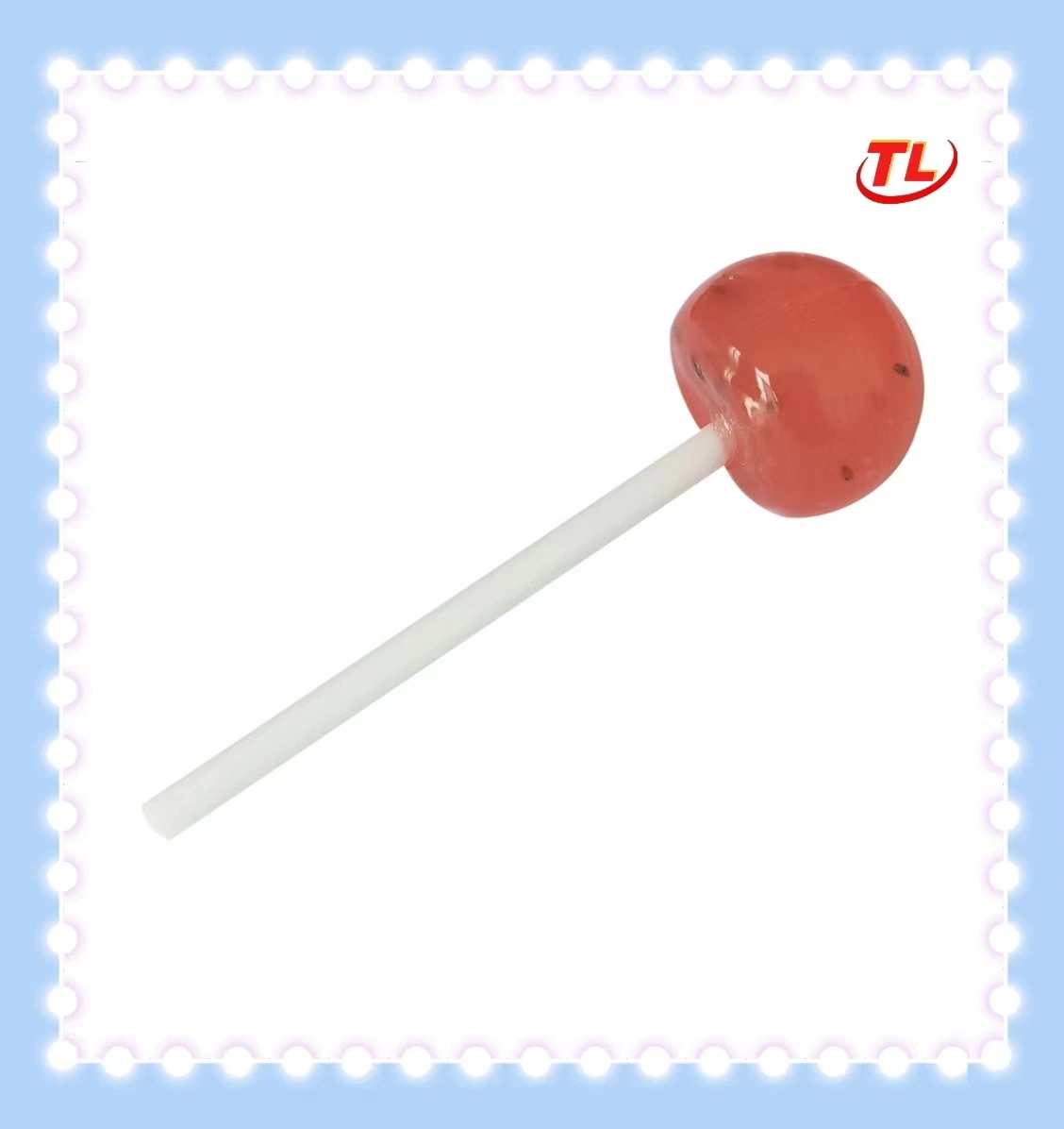 OEM Lollipop Fruit Hard Candy with Mix Fruit Flavor with Safe Paper Stick