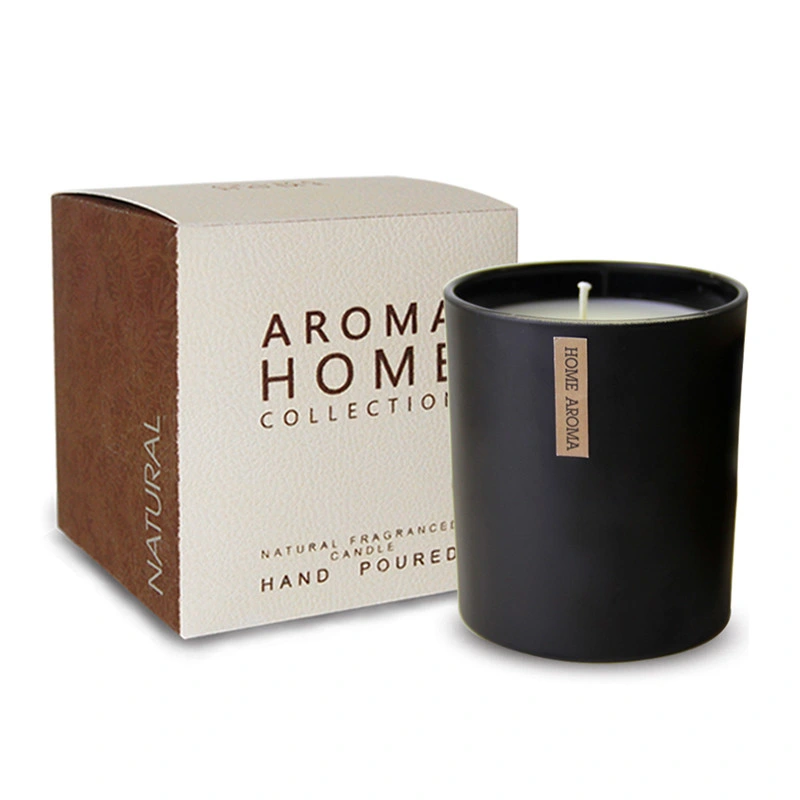 Laser Printing Scented Black Candle with Fragrance Diffuser