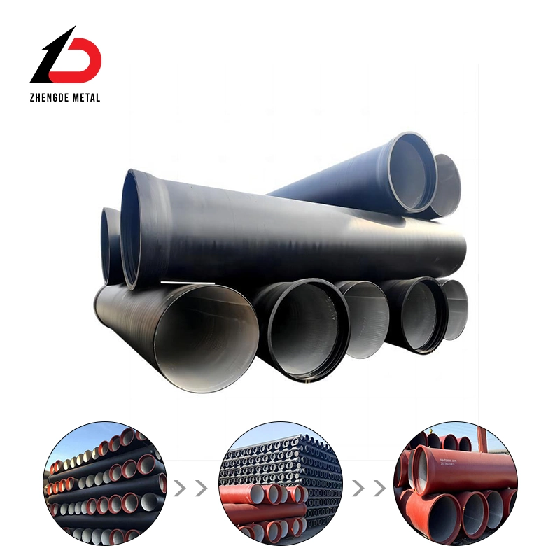 Customized 8 Inch Large Diameter Coating K7 K9 Class Ductile Cast Iron Pipe 800mm Ductile Iron Pipe 300mm Prices Per Ton for Sale