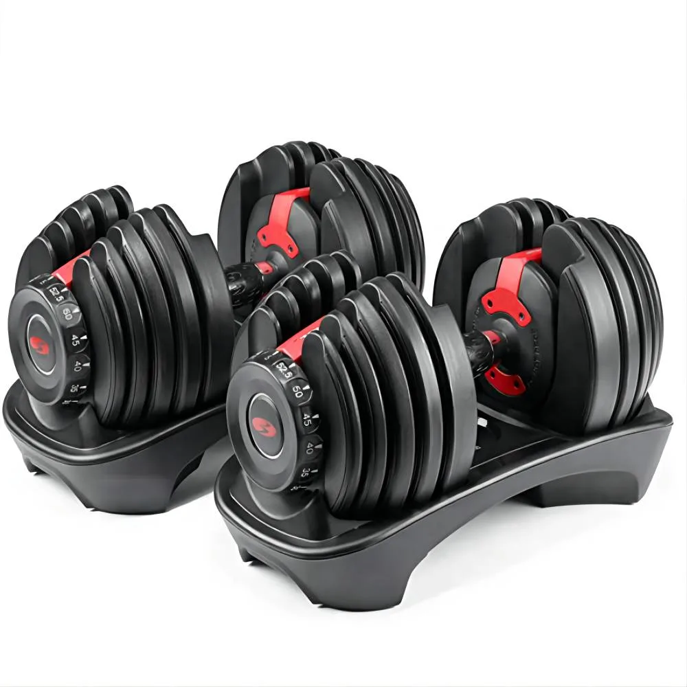 Wholesale/Supplier Adjustable Dumbbells Set Quick and Easy to Switch Weight Level Free Weights for Home Gym Exercise Training