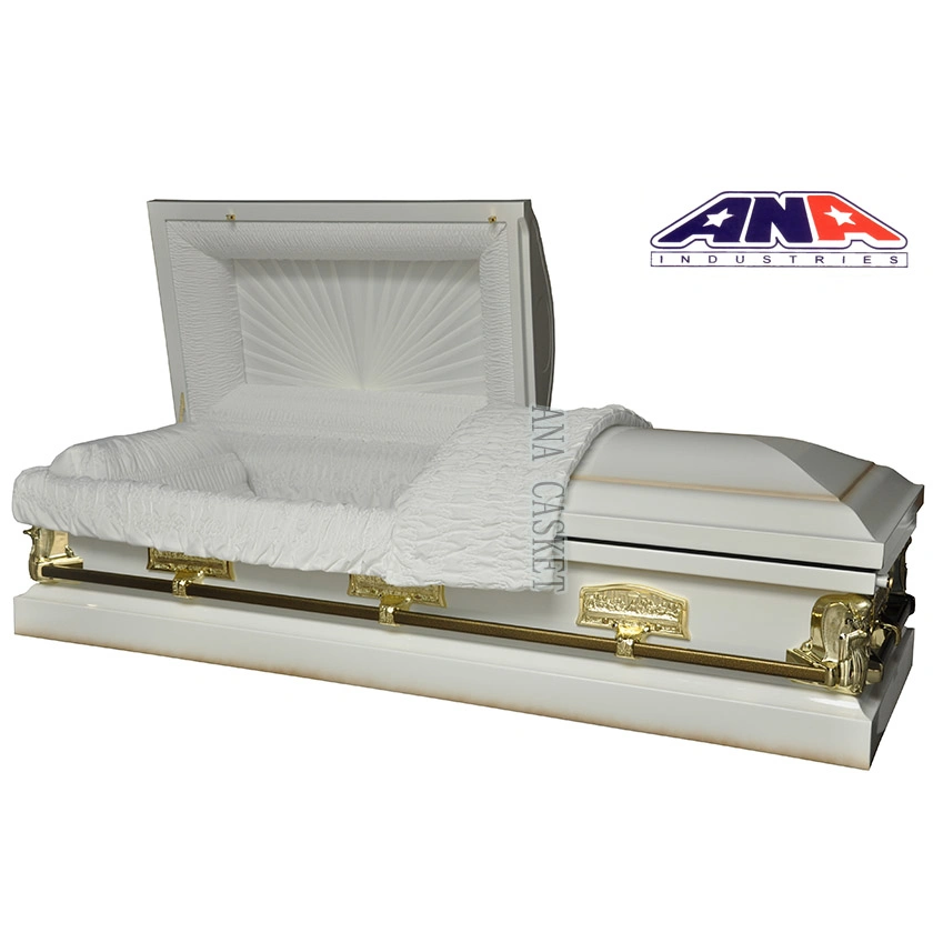 Most Popular American Style 18ga Steel Silver Casket