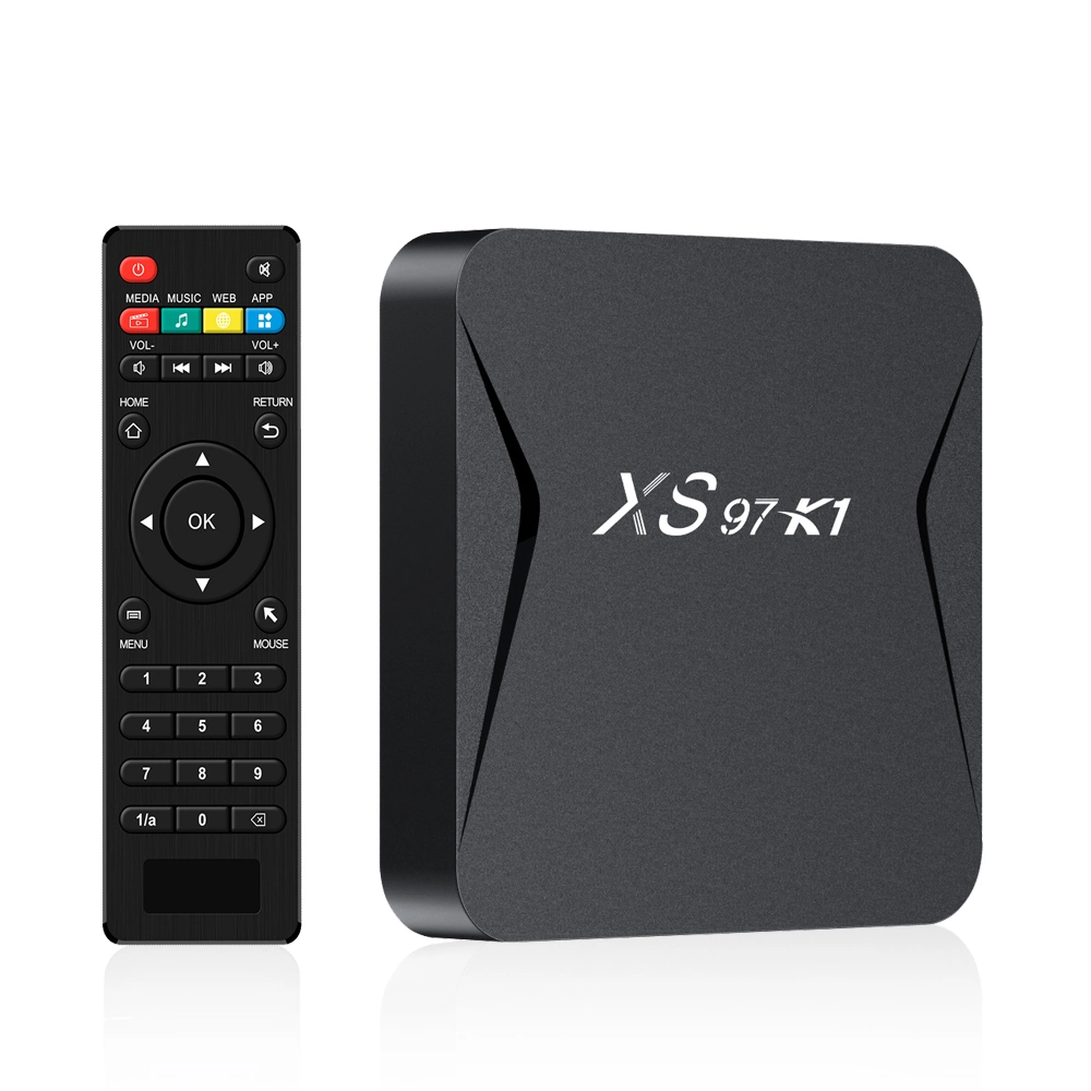 Boîtier TV Android 10.0 100m Noir Smart Quad Core Internet Android avec logo personnalisé gratuit 4 Core 64 bits