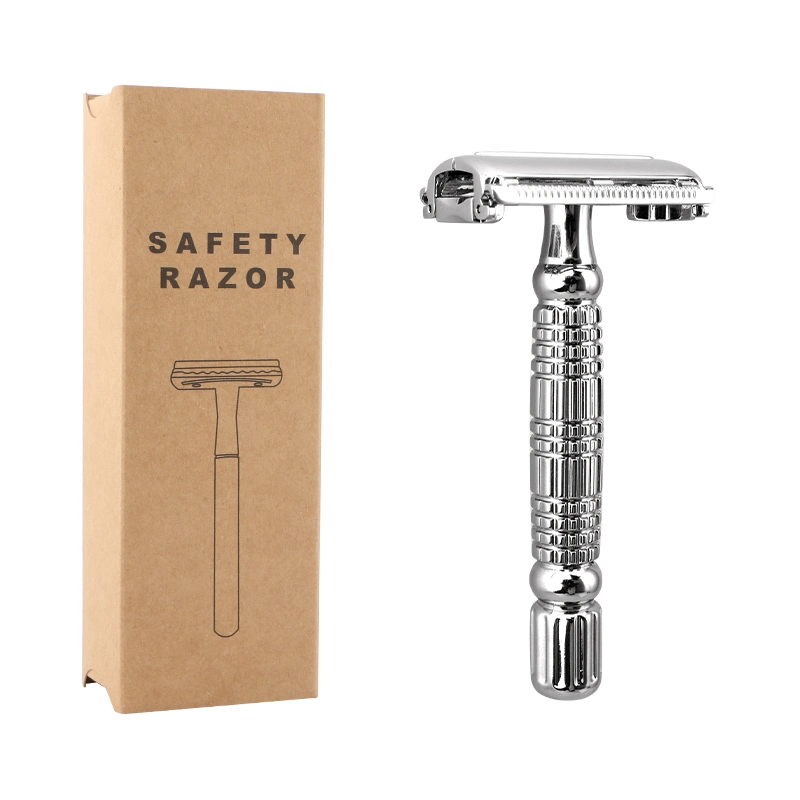 Zinc Alloy Razor Butterfly Open Safety Razor Double صديق للبيئة حلاقة متطورة