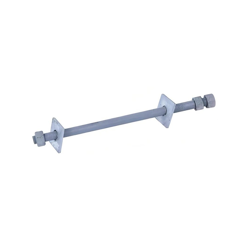 Electric Pole Line Fittings Hot DIP Galvanized Forged Double Upset Bolt with Split Pin / Single Spool Bolt