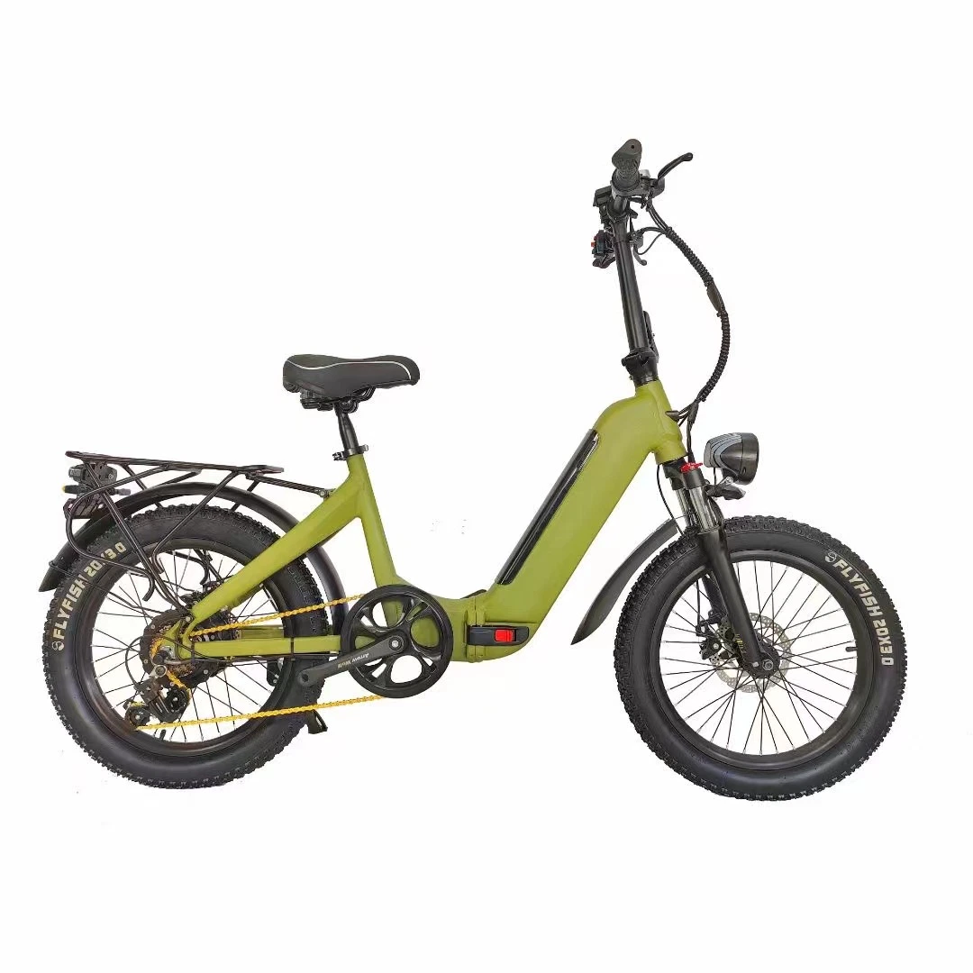 20*4.0 Electric Snow Bike neumático Fat 500W 48V Ebike Scooter eléctrico plegable de 20 pulgadas para adultos con batería opcional