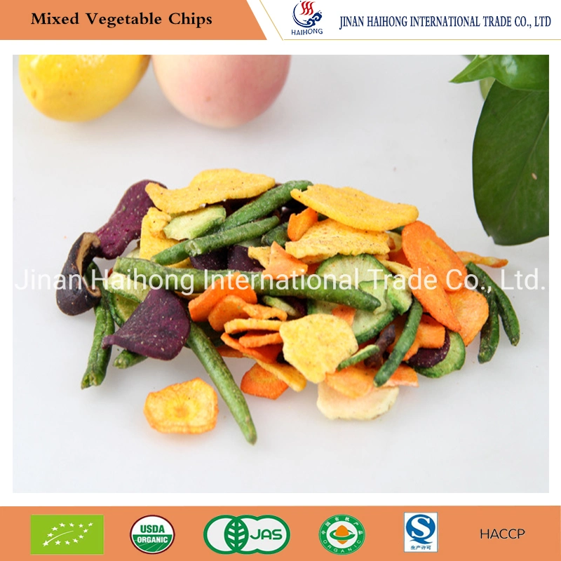 China Fried Vegetable Supplier Export Standard Fried Mixed Fruit and Vegetable Chips