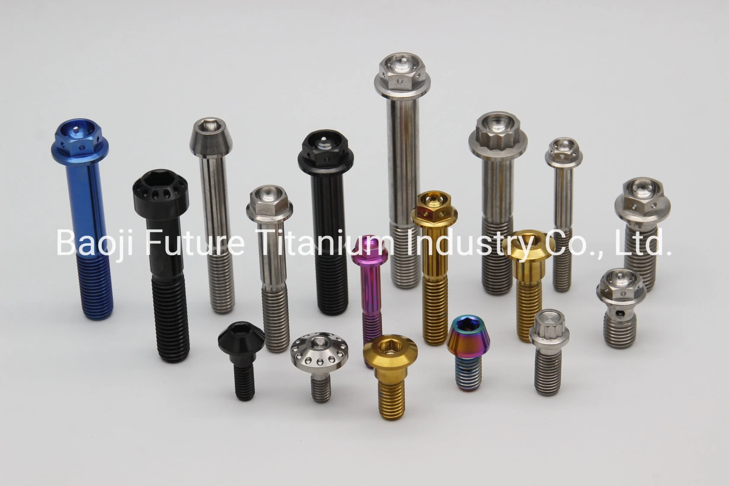 Color Nuts and Bolts Titanium M6 Custom DIN Standard