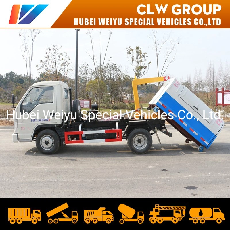 Dongfeng 4 Cbm Arm Hook Garbage Truck with Multi Garbage Bins